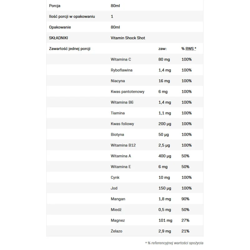 Vitamin Shock - Мултивитамини, Разфасовка 80ml - Allnutrition