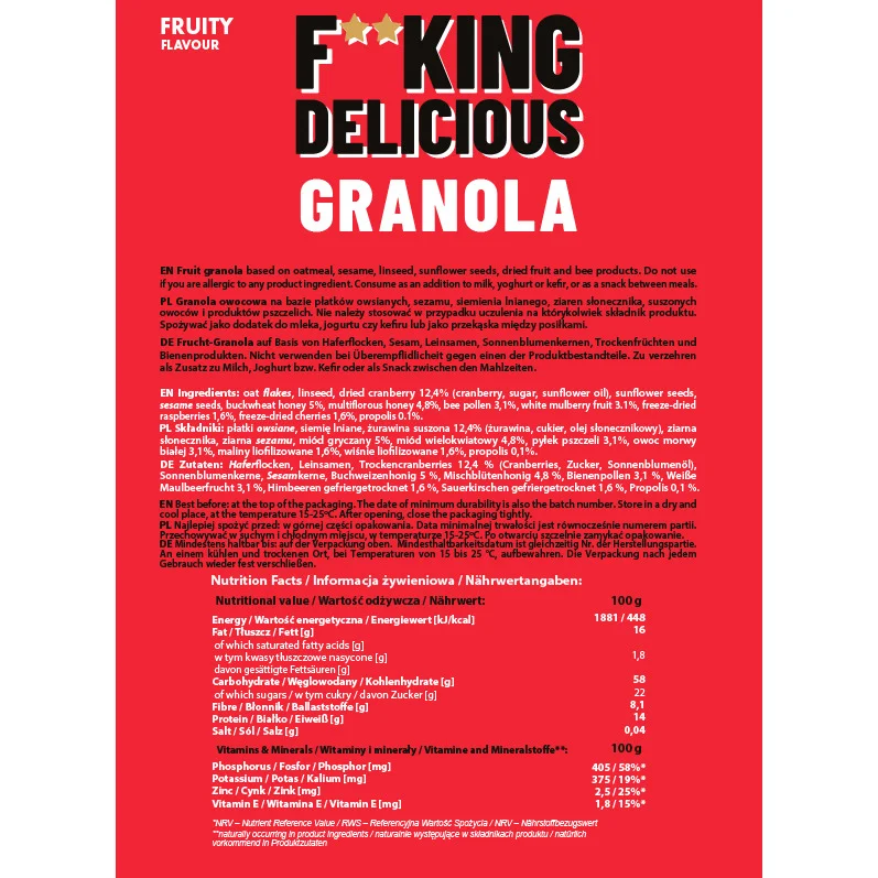 F**King Delicious Granola - Гранола - Allnutrition