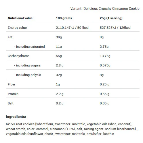 NutLove - Cookie Crunch Cinnamon - Диетичен Крем За Мазане - Allnutrition