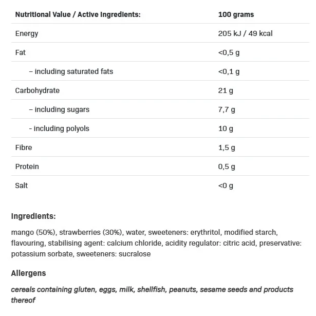 FruLove In Jelly - Mango & Strawberry - Диетичен Конфитю? - Allnutrition