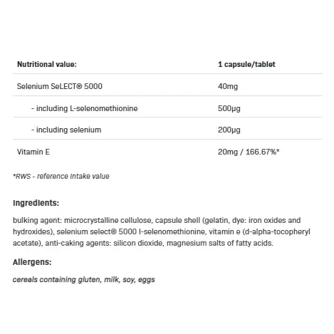 Selenium 200 - Селен, Разфасовка 100 caps - Allnutrition