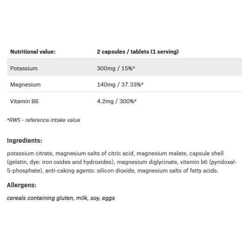 Tri Magnesium + Potassium - Магнезий + Калий, Разфасовка 100 caps - Allnutrition