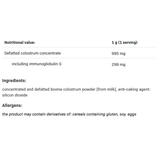 Colostrum - Коластра, Разфасовка 60g - SFD
