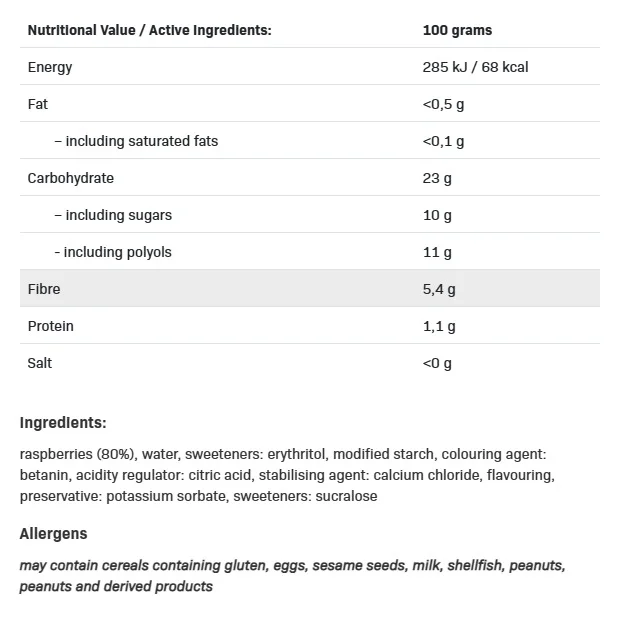 FruLove In Jelly - Raspberry - Конфитю? - Allnutrition