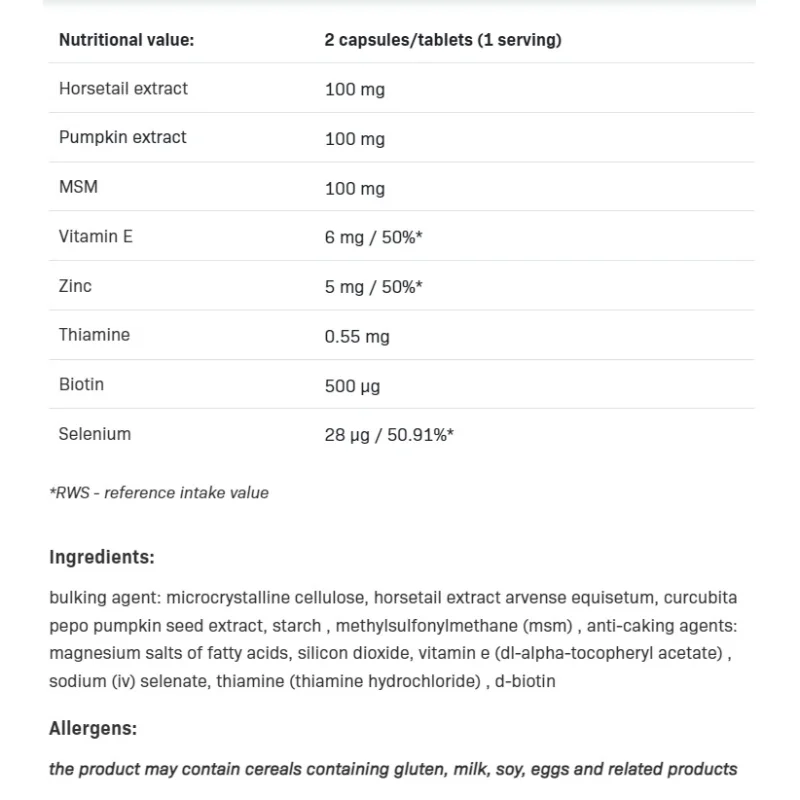 Good Hair & Nails Formula - Формула за Коса и Нокти, Разфасовка 180 tabs - SFD