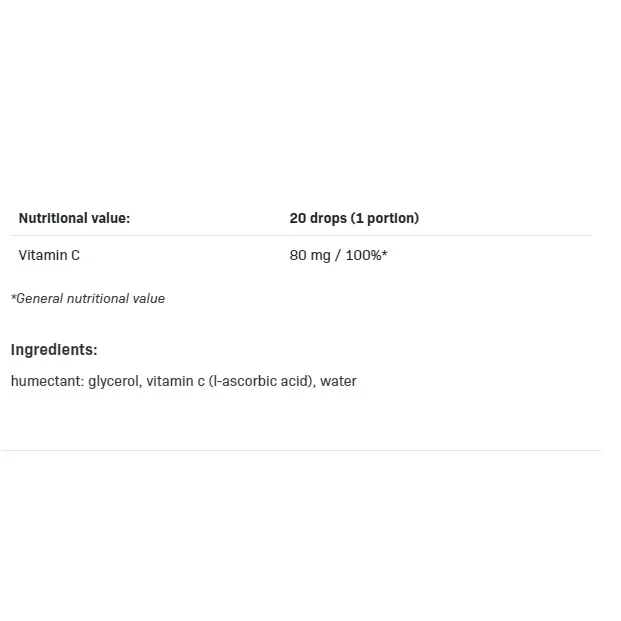 Vitamin C Drops - Витамин C Капки, Разфасовка 30 ml - Allnutrition