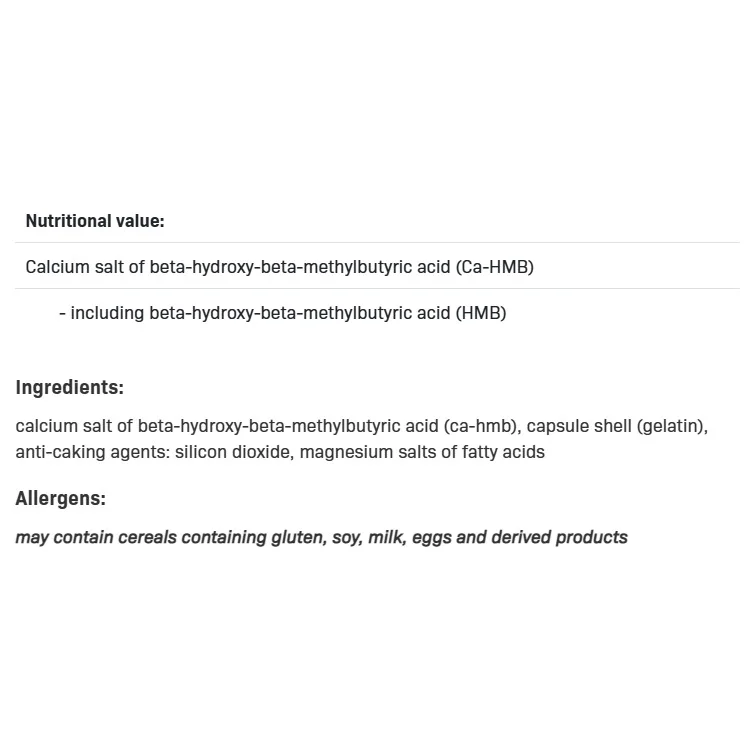 HMB, Разфасовка 120 caps - Allnutrition