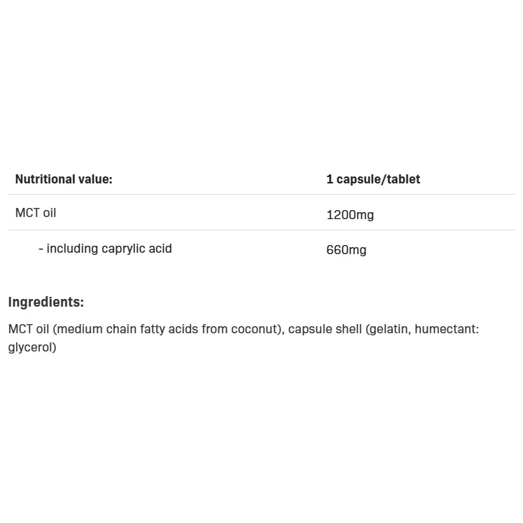 Caprylic Acid - Каприлова Киселина, Разфасовка 60 caps - Allnutrition