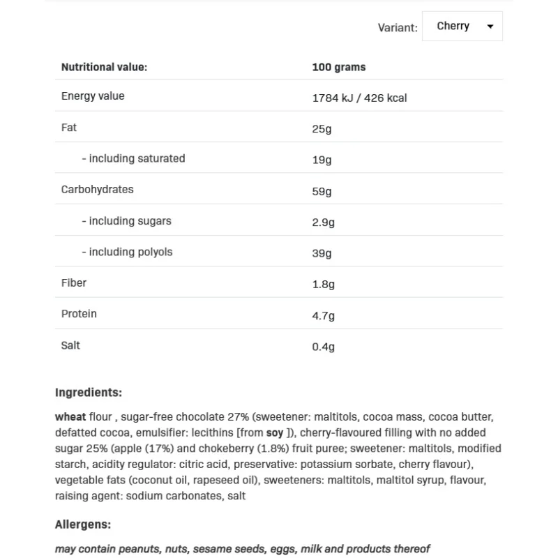 F**King Biscuit - Cherry Chocolate - Диетични Бисквити - Allnutrition
