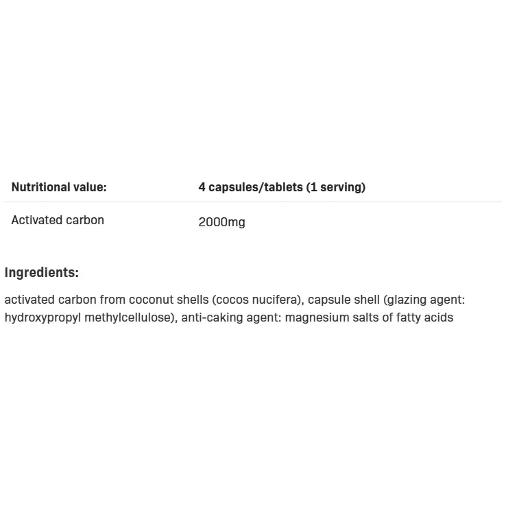 Activated Charcoal - Активен Въглен, Разфасовка 120 caps - Allnutrition