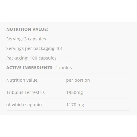 Tribulus Testosterone Booster - Трибулус, Разфасовка 100 caps - Allnutrition