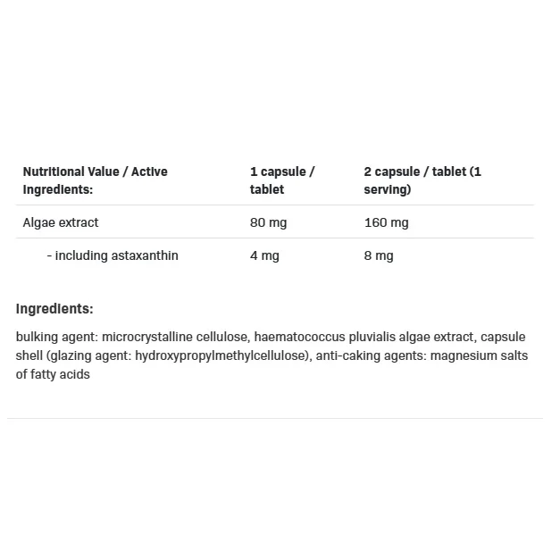 Astaxanthin - Астаксантин, Разфасовка 90 caps - Allnutrition