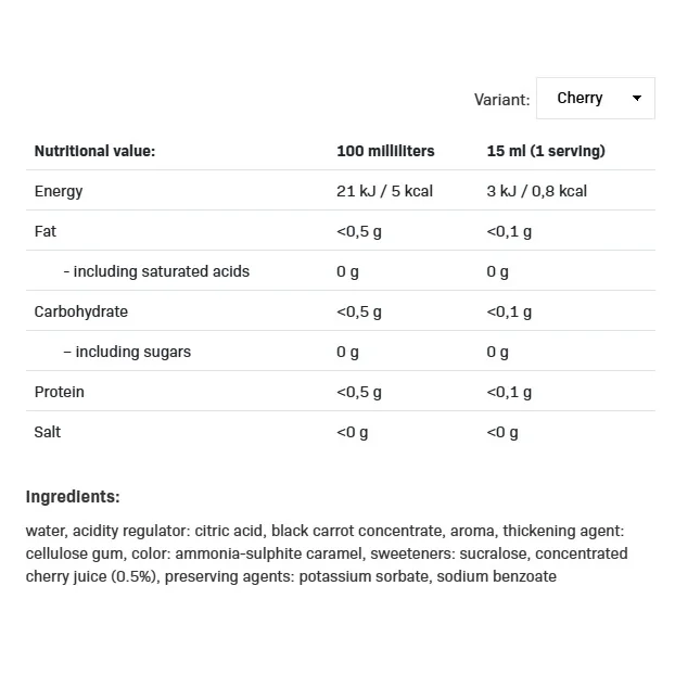 F**King Delicious Syrup Zero - Cherry - Диетичен Сироп, Разфасовка 420ml - Allnutrition