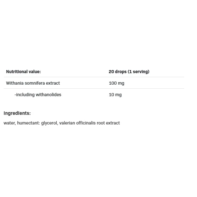Ashwagandha Drops - Ашваганда на Капки, Разфасовка 30ml - Allnutrition