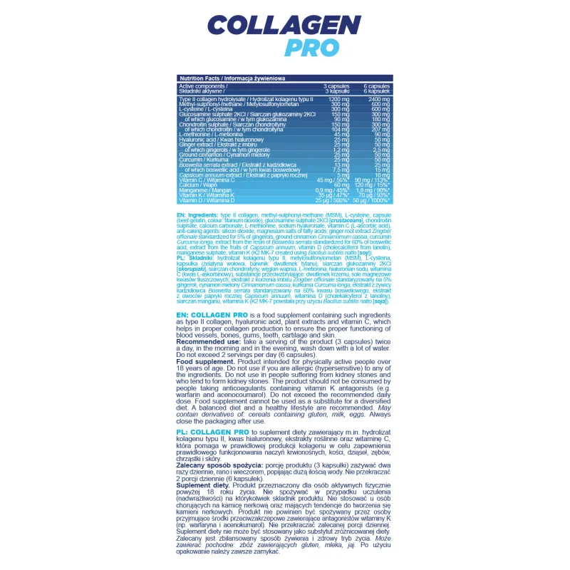 Collagen Pro Caps - Колаген, Разфасовка 180 caps - Allnutrition