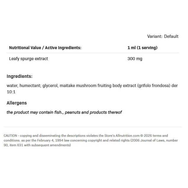 Mushrooms Maitake Drops - Майтаке, Разфасовка 30ml - Allnutrition