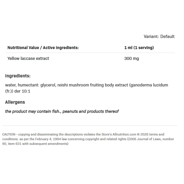 Mushrooms Reishi Drops - Рейши, Разфасовка 30ml - Allnutrition