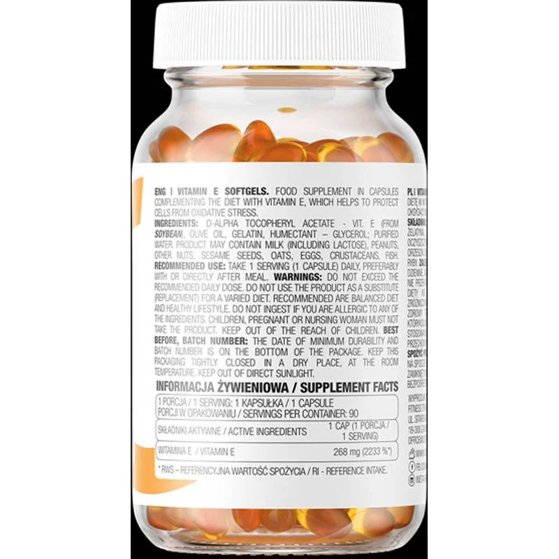 Vitamin E 400 IU / 90 Гел капсули, 90 дози - OstroVit