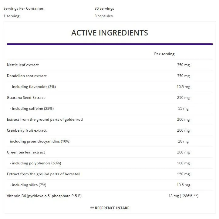 Hydro Out / Herbal Diuretic / 90 капсули, 30 дози - OstroVit