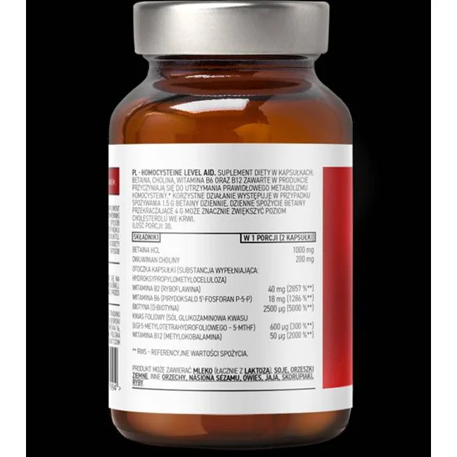 Homocysteine Level Aid / 60 капсули, 30 дози - OstroVit