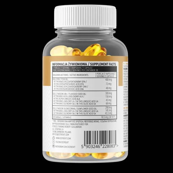 Omega 3-6-9 / 30 Гел капсули, 30 дози - OstroVit