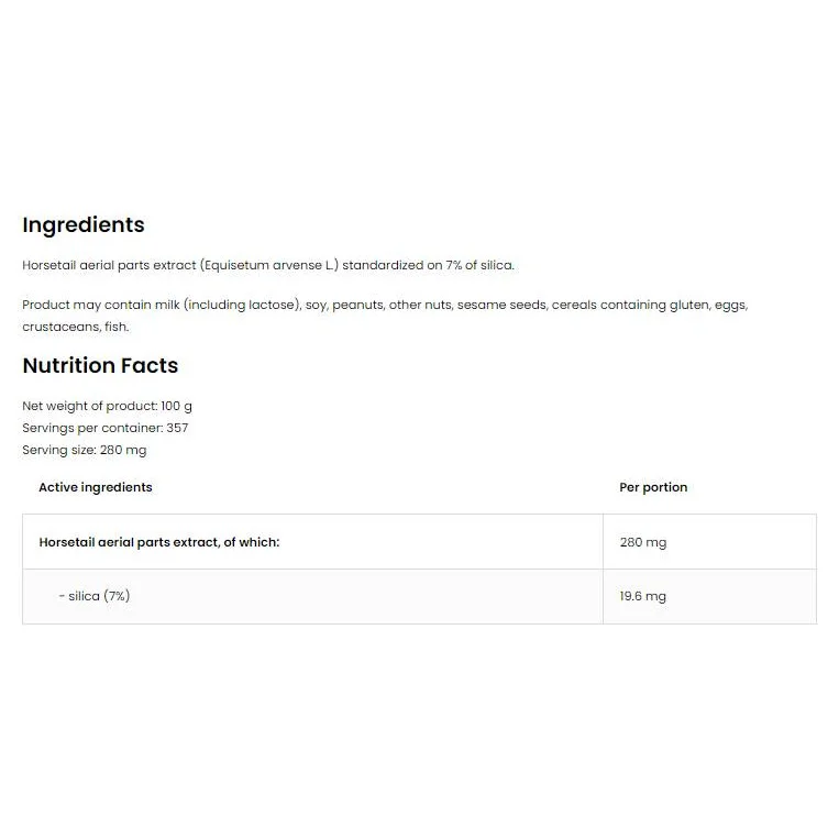 Horsetail Extract Powder / 100 грама, 357 дози - OstroVit