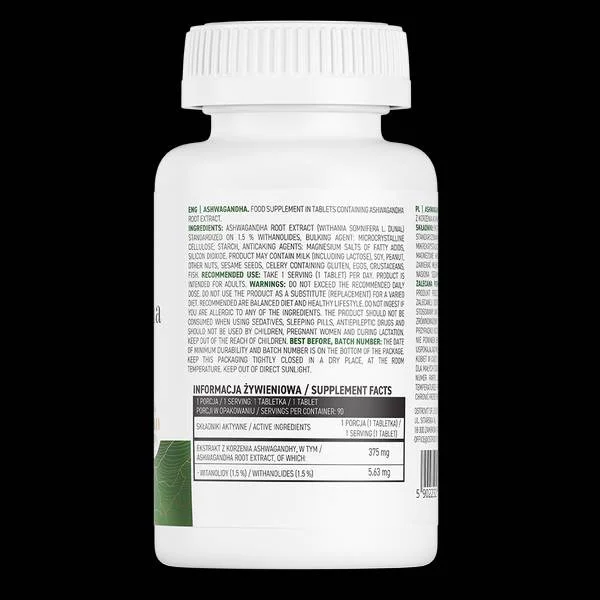 Ashwagandha Extract 375 mg / 200 Таблетки, 200 дози - OstroVit