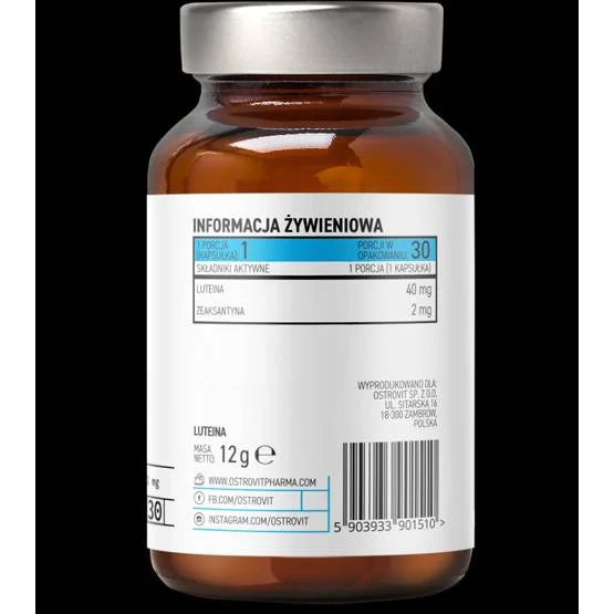 Lutein 40 mg / with Zeaxanthin / 30 Гел капсули, 30 дози - OstroVit
