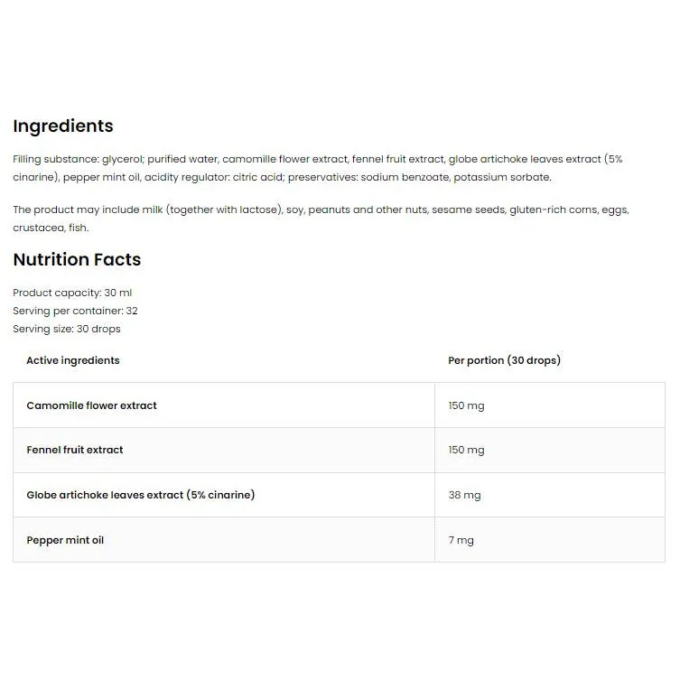 Digestive Drops | Digestive System Health / 30 мл, 32 дози - OstroVit