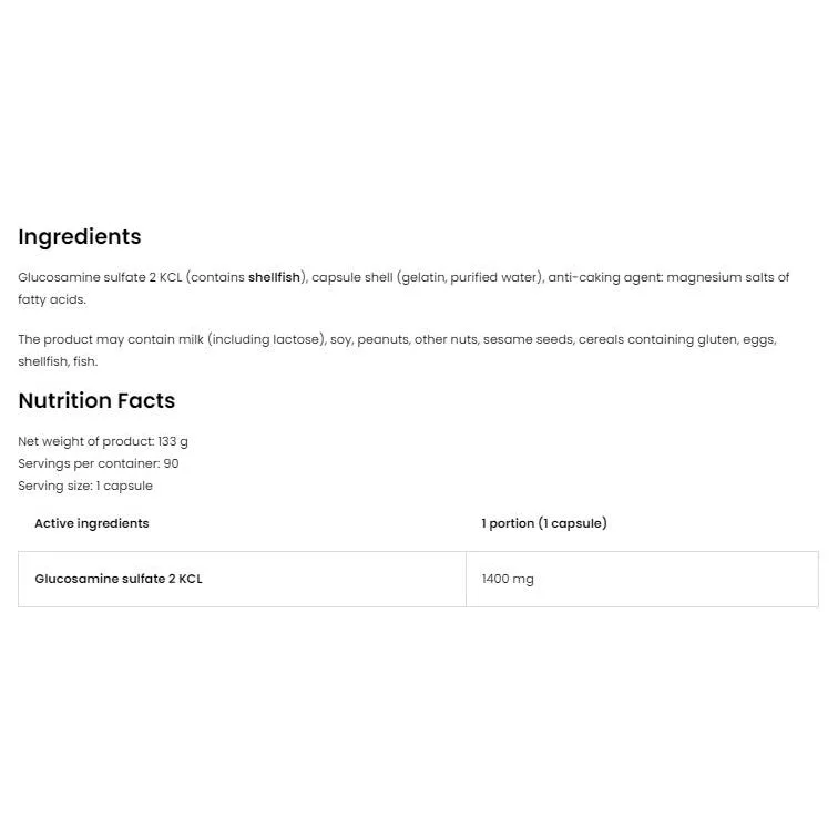 Glucosamine 1400 / 90 капсули, 90 дози - OstroVit