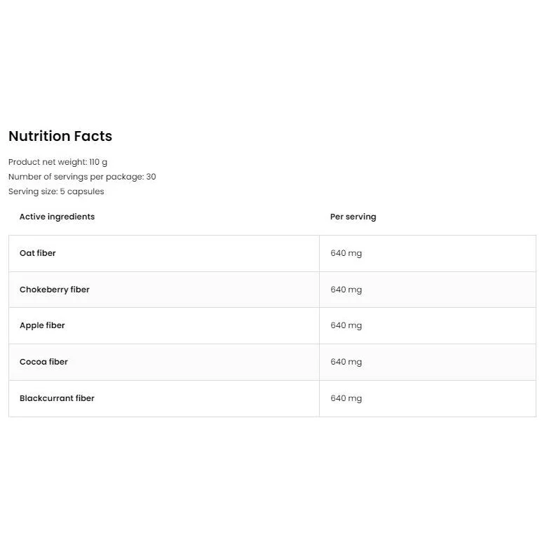 Fibwell® Caps | Complex of 5 Sources of Dietary Fibers / 150 капсули, 30 дози - OstroVit