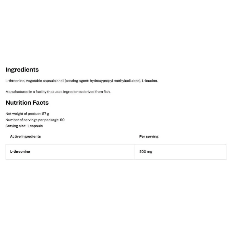 Threonine 500 mg (90 дози) / 90 капсули - OstroVit