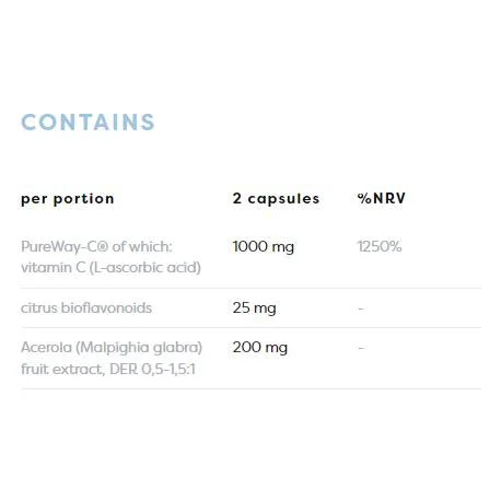 Active C 1000 mg | PureWay-C® with Citrus Bioflavonoids & Acerola / 60 капсули, 30 дози - Osavi