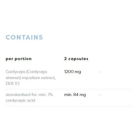Cordyceps 1200 mg / 120 капсули, 60 дози - Osavi