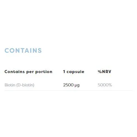 Biotin 2500 mcg / 120 капсули, 120 дози - Osavi