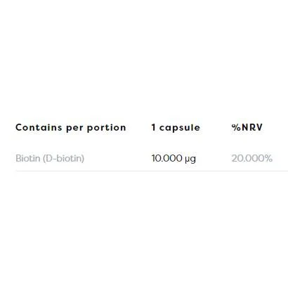Biotin 10 000 mcg / 120 капсули, 120 дози - Osavi
