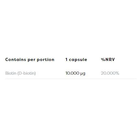 Biotin 10 000 mcg / 60 капсули, 60 дози - Osavi