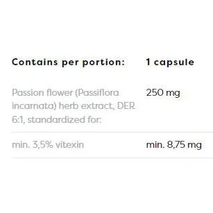 Passiflora 250 mg / 120 капсули, 120 дози - Osavi