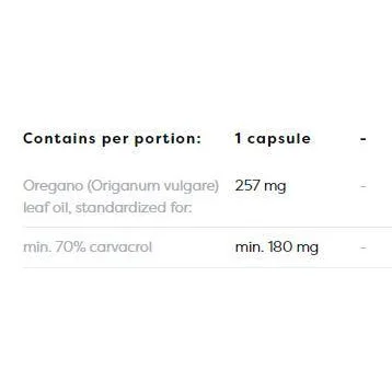 Oregano Oil 257 mg | 70% Carvacrol / 120 капсули, 120 дози - Osavi
