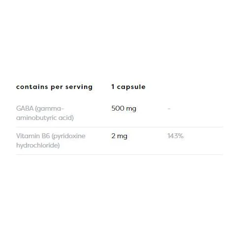 GABA 500 mg + Vitamin B6 / 120 капсули, 120 дози - Osavi