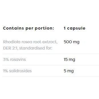 Rhodiola 500 mg / 60 капсули, 60 дози - Osavi