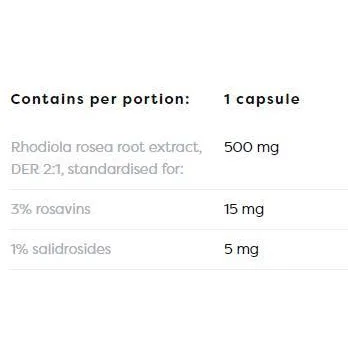 Rhodiola 500 mg / 120 капсули, 120 дози - Osavi