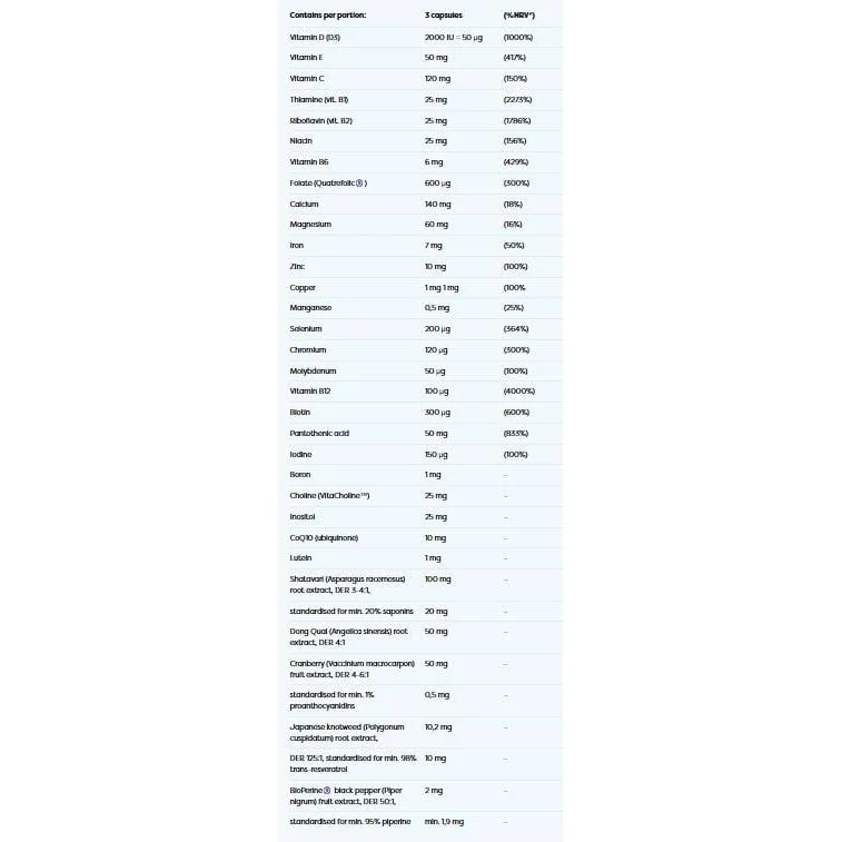 Multivitamins & Minerals Woman (30 дози) / 90 капсули - Osavi
