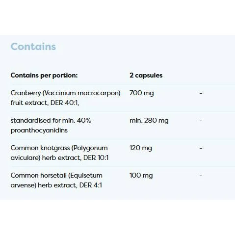 Cranberry EXTRA 700 mg | with Common Knotgrass & Horsetail (30 дози) / 60 капсули - Osavi