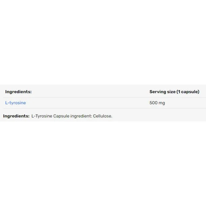 L-Tyrosine 500 mg / 100 капсули, 100 дози - Human Protect