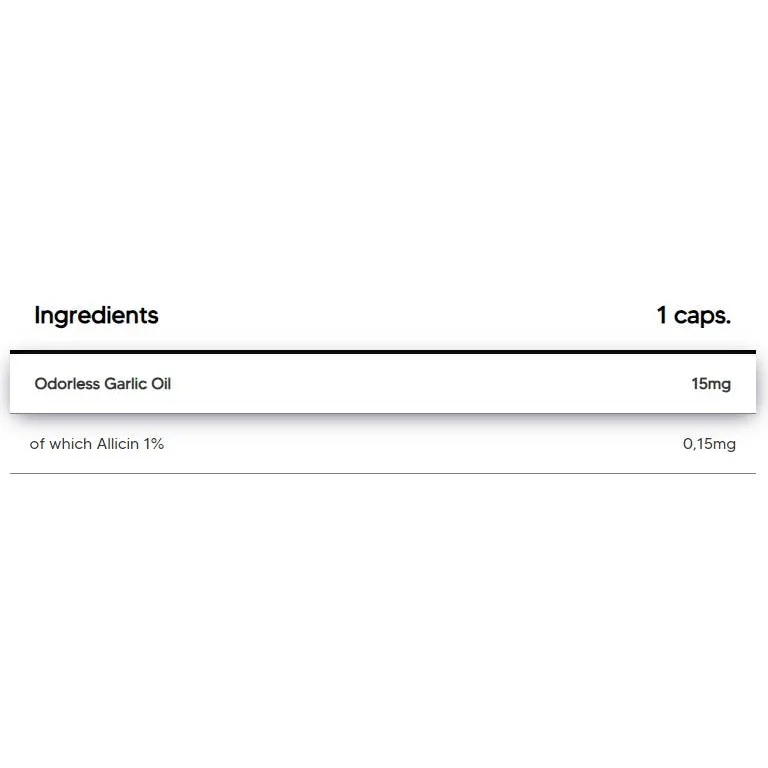 Garlic 15 mg | with 1% Allicin / 120 капсули, 120 дози - Human Protect