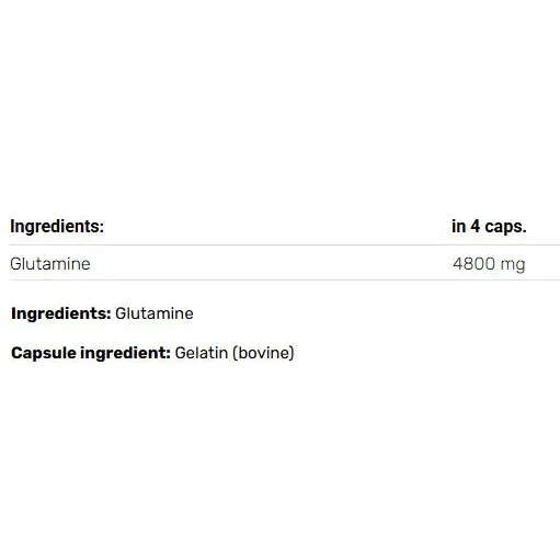 Glutamine Capsules 1200 mg (30 дози) / 120 капсули - Human Protect