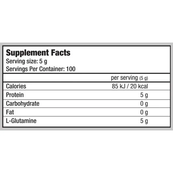 100% L-Glutamine (100 дози) / 500g - BioTech USA
