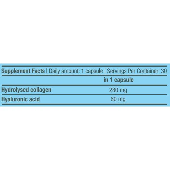 Hyaluronic & Collagen 30 Caps. - BioTech USA