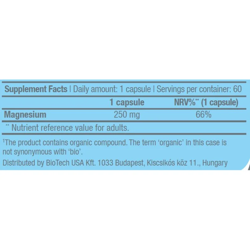 Magnesium + Chelate / 60 Caps - BioTech USA